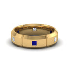 14k Yellow Gold / Blue Sapphire / Lab Grown