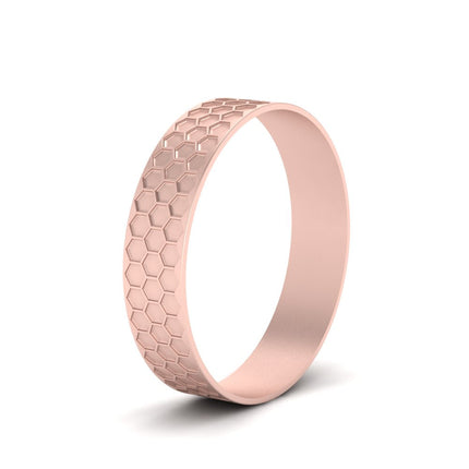 Mens Honey Comb Wedding Ring