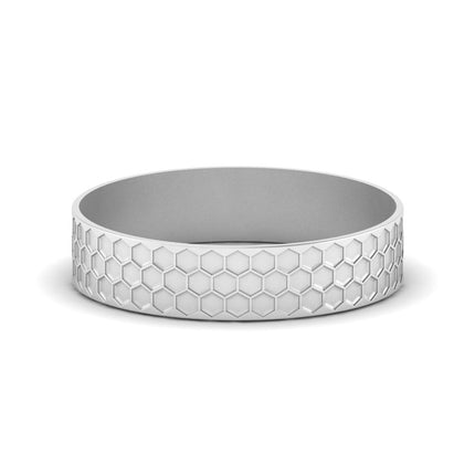 Mens Honey Comb Wedding Ring