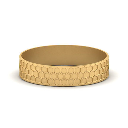 Mens Honey Comb Wedding Ring
