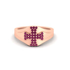 14k Rose Gold / Pink Sapphire / Lab Grown