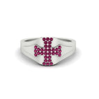 14k White Gold / Pink Sapphire / Lab Grown