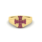14k Yellow Gold / Pink Sapphire / Lab Grown