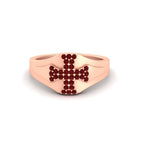 14k Rose Gold / Ruby / Lab Grown