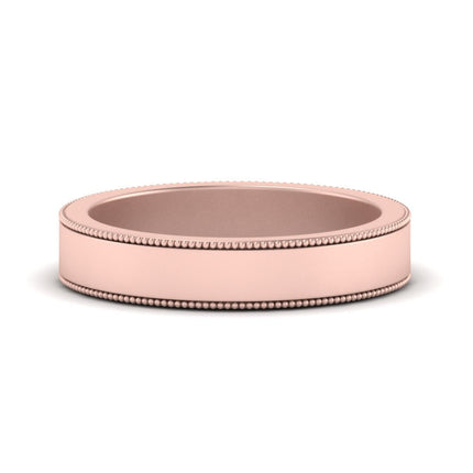 Flat Milgrain Mens Wedding Band