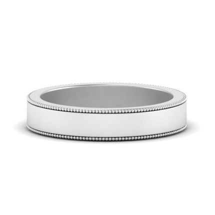 Flat Milgrain Mens Wedding Band