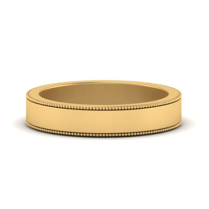 Flat Milgrain Mens Wedding Band