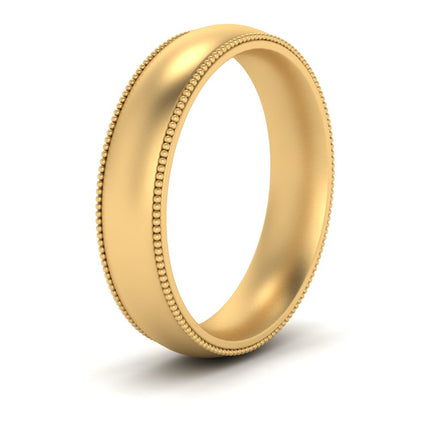 4 mm Milgrain Comfort Fit Mens Wedding Band