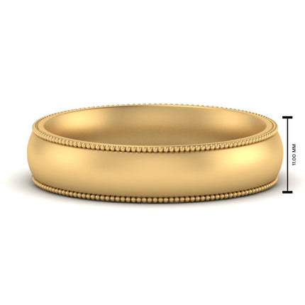4 mm Milgrain Comfort Fit Mens Wedding Band