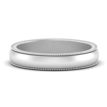 Milgrain Matte Finish Mens Band