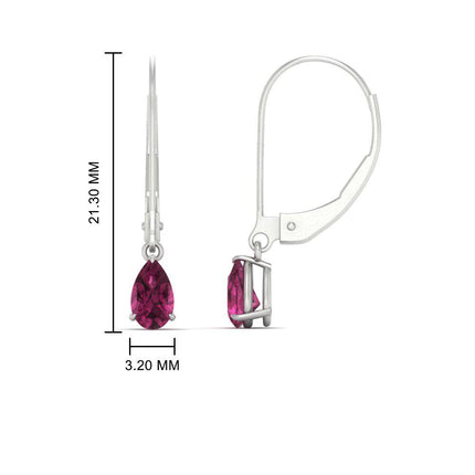 Minimalist Pear Drop Lever Back Earrings