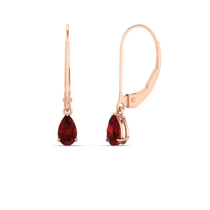 Minimalist Pear Drop Lever Back Earrings