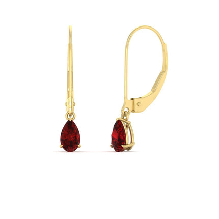 Minimalist Pear Drop Lever Back Earrings