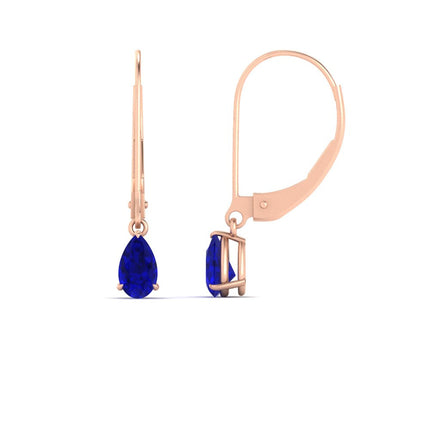 Minimalist Pear Drop Lever Back Earrings