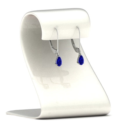 Minimalist Pear Drop Lever Back Earrings