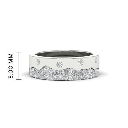 Mountain Stone Mens Wedding Ring