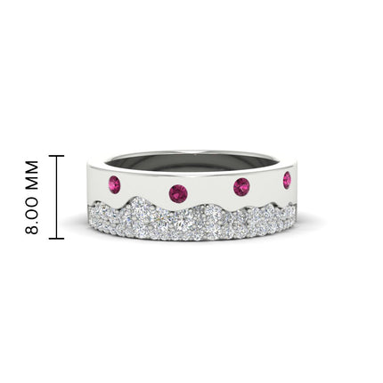 Mountain Stone Mens Wedding Ring