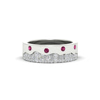 14k White Gold / Pink Sapphire / Lab Grown