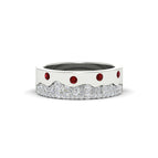 14k White Gold / Ruby / Lab Grown