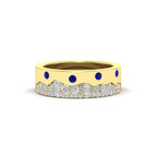 14k Yellow Gold / Blue Sapphire / Lab Grown