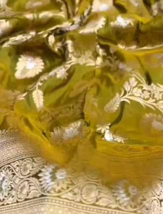 Exclusive Pure Banarasi Soft Meenakari Weaving Katan Silk Saree