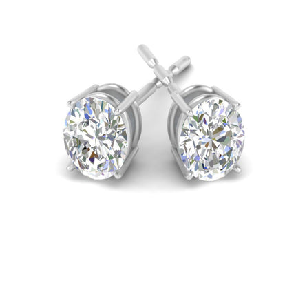 Stud Earring Basket Oval Shaped