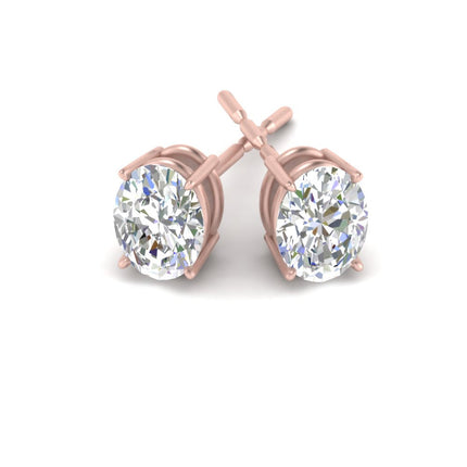 Stud Earring Basket Oval Shaped