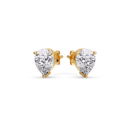 Diamond Pear Cut 3 Prong Earring