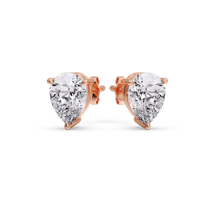 Diamond Pear Cut 3 Prong Earring