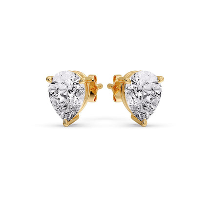 Diamond Pear Cut 3 Prong Earring