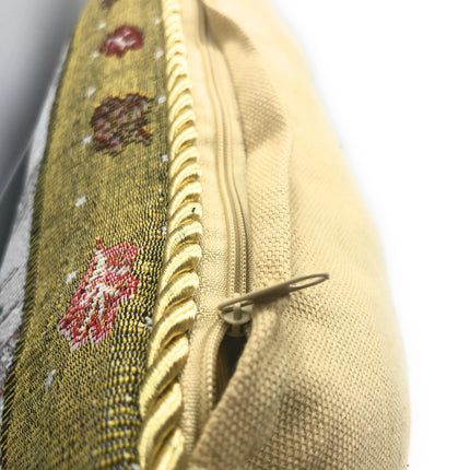 DaDa Bedding Set of 2-Pieces Festive Holiday Fiesta Floral Botanical Tapestry Throw Pillow Covers w/ Inserts - 18" x 18"