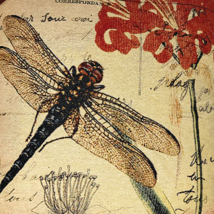 DaDa Bedding Set of 2-Pieces Dragonfly Dreams Nature Garden Tapestry Throw Pillow Covers w/ Inserts - 18" x 18"