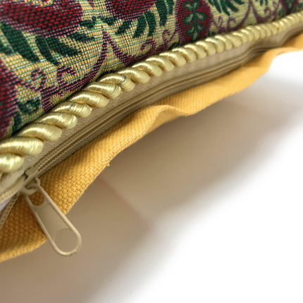 DaDa Bedding Set of 2-Pieces Parade Fruit & Roses Garden Tapestry Throw Pillow Covers w/ Inserts - 18" x 18"