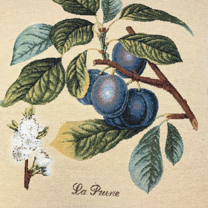 DaDa Bedding Set of 2-Pieces Sugar Plum Fruits Garden Tapestry Throw Pillow Covers w/ Inserts, 18" x 18"