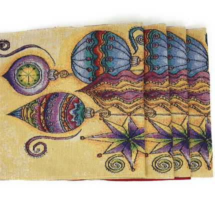 DaDa Bedding Set of 4-Pieces Starry Bohemian Lantern Ornaments Christmas Tapestry Placemats 13” x 19” (14916)