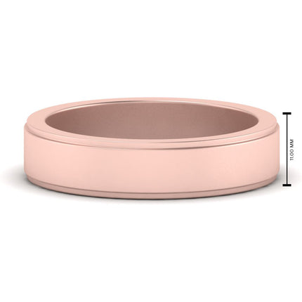 Simple Flat Wedding Band 4MM