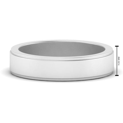 Simple Flat Wedding Band 4MM
