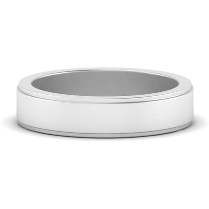 Simple Flat Wedding Band 4MM