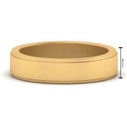 Simple Flat Wedding Band 4MM