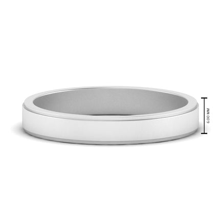 Simple Flat Wedding Band 4MM