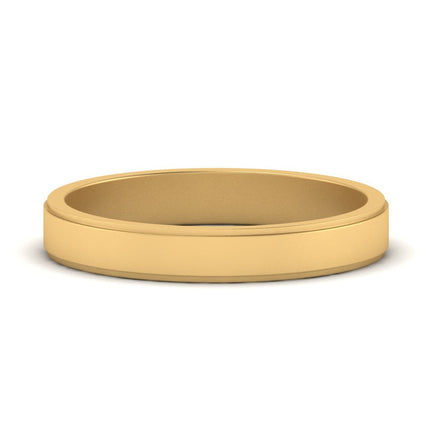 Simple Flat Wedding Band 4MM