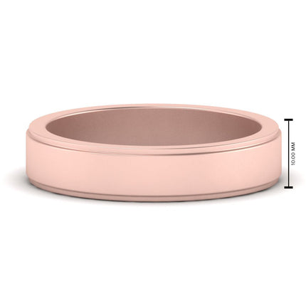 Simple Flat Wedding Band 4MM