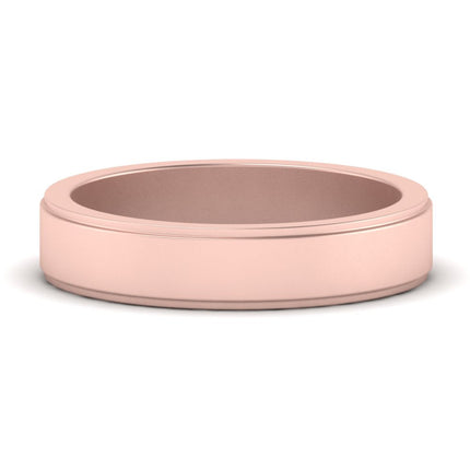 Simple Flat Wedding Band 4MM