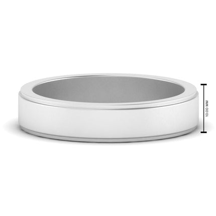 Simple Flat Wedding Band 4MM