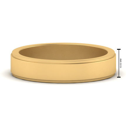 Simple Flat Wedding Band 4MM