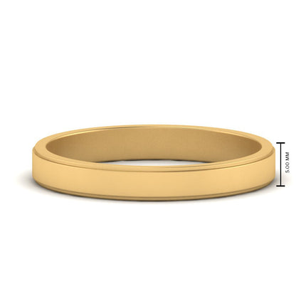 Simple Flat Wedding Band 4MM