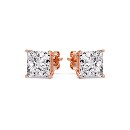 Princess Cut Diamond Stud Earring