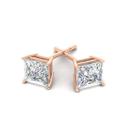 Princess Cut Diamond Stud Earring