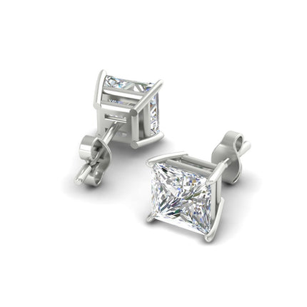 Princess Cut Diamond Stud Earring