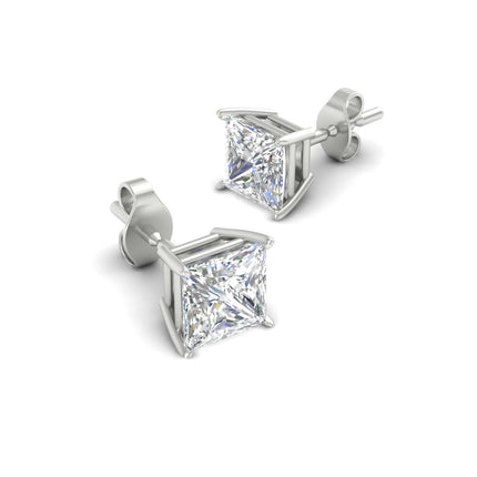 Princess Cut Diamond Stud Earring